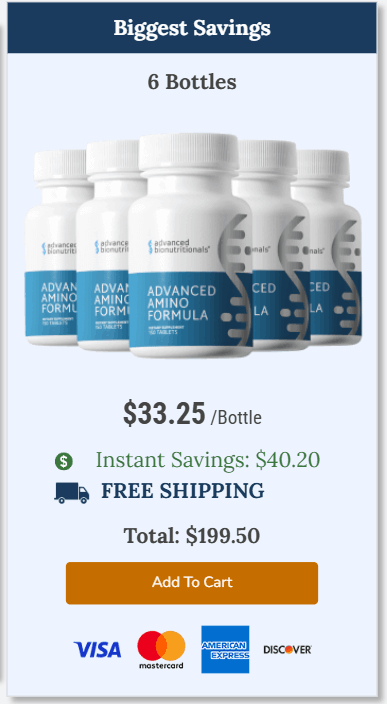 Advanced Amino Formula 6 bottle