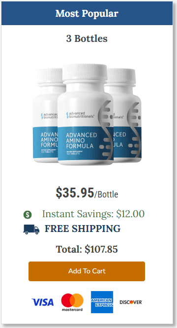 Advanced Amino Formula 3 bottle
